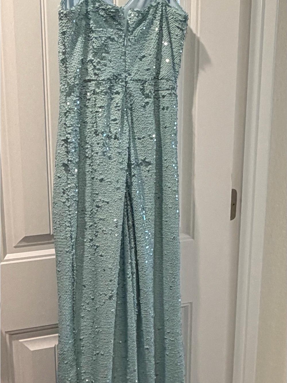 Francesca's Collections Mint Green Sequin Maxi Skirt